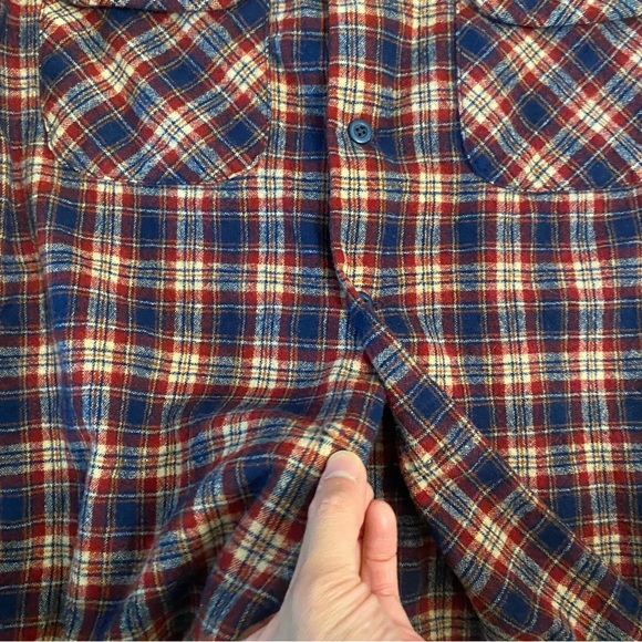 Vintage 60s Pendleton Woolen Mills Wool Flannel Large | Cabincore Lumberjack - Picture 5 of 7